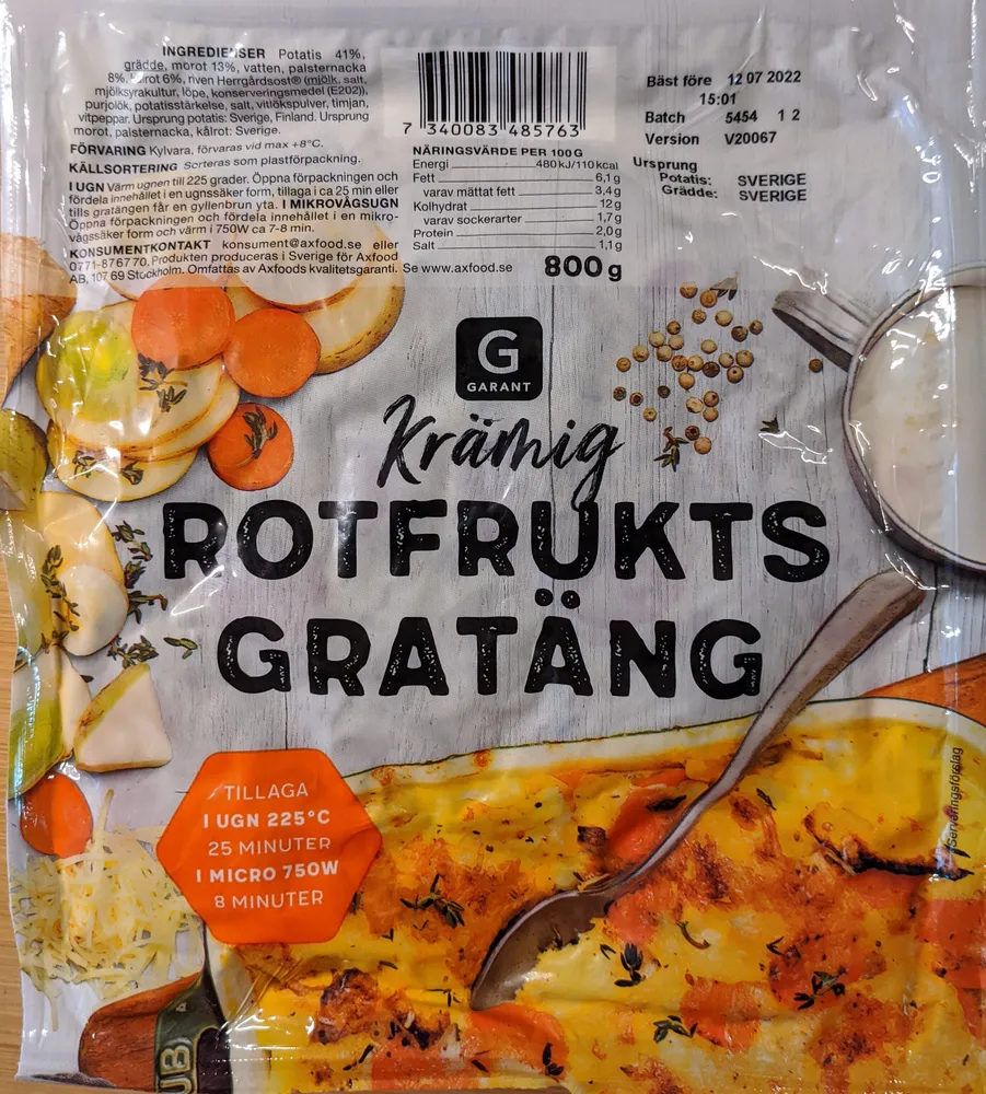 Krämig Rotfruktsgratäng