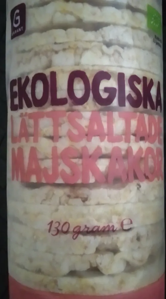 Ekologiska lättsaltade majskakor
