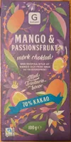 Mango Och Passionsfrukt Mörk Choklad 70% Kakao