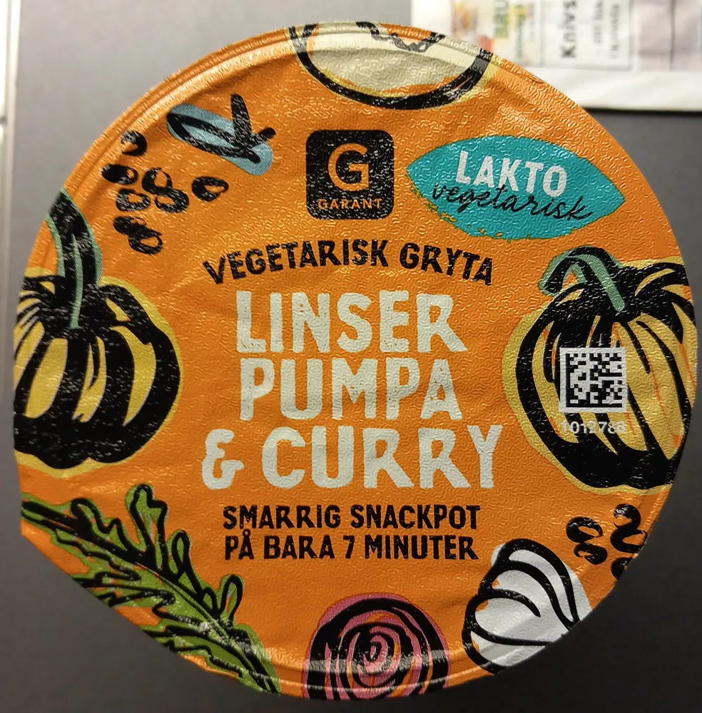 Vegetarisk gryta  Linser Pumpa & Curry