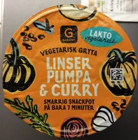Vegetarisk gryta  Linser Pumpa & Curry