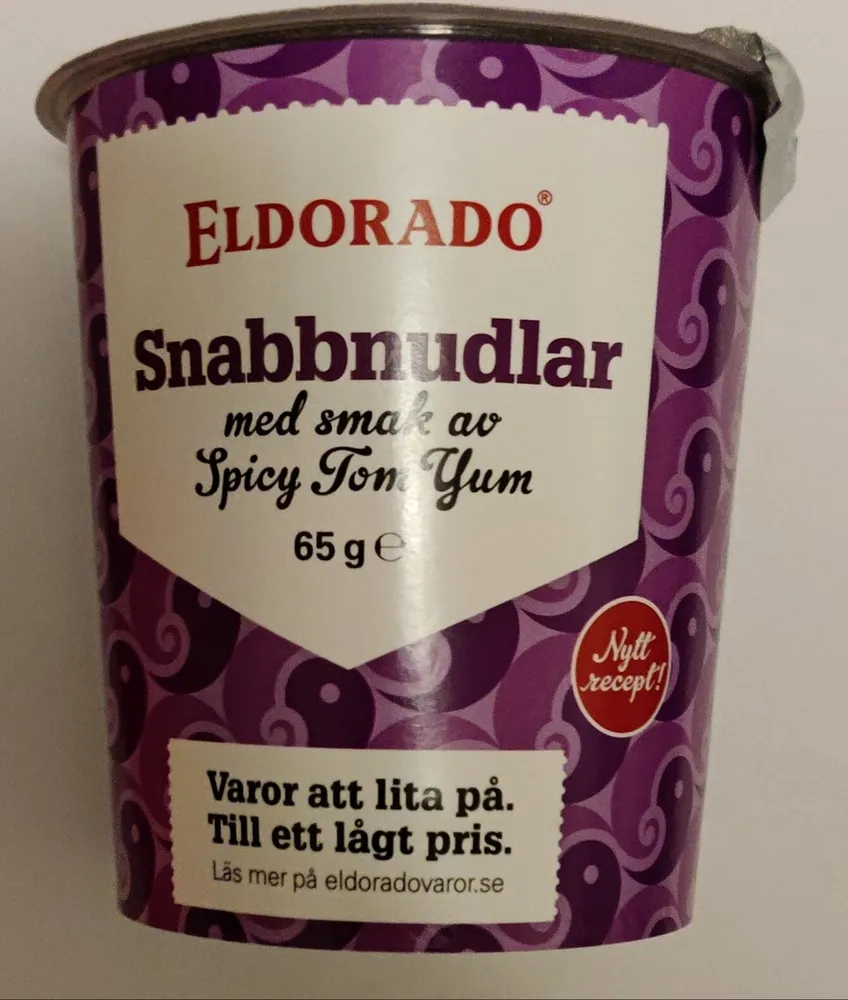 Snabbnudlar med smak av Spicy Tom Yum