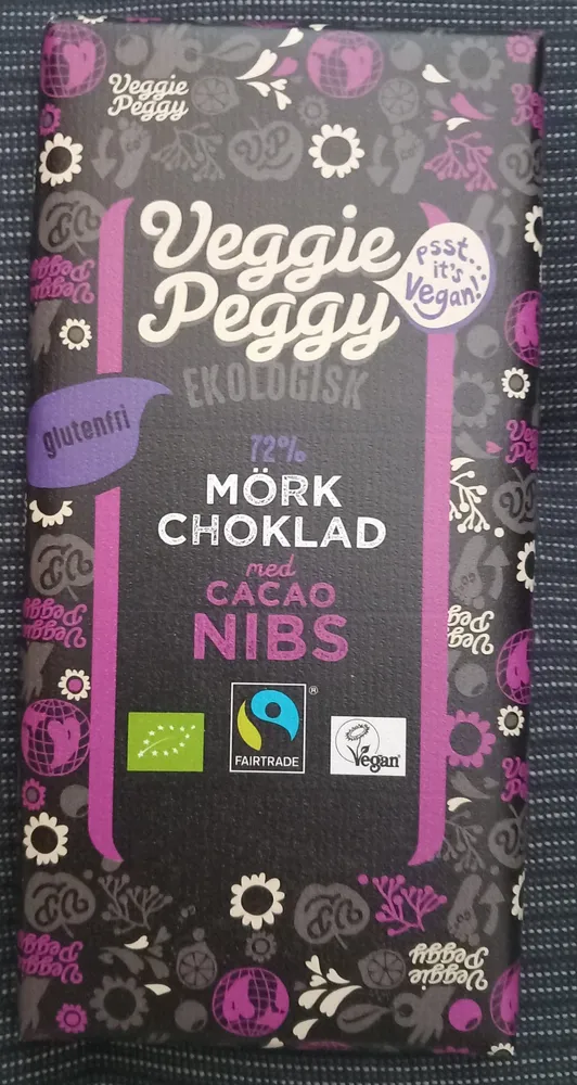 Veggie Peggy Ekologisk 72% mork choklad