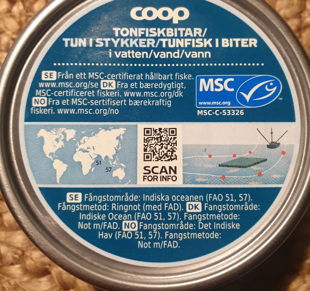 Tunfisk i biter