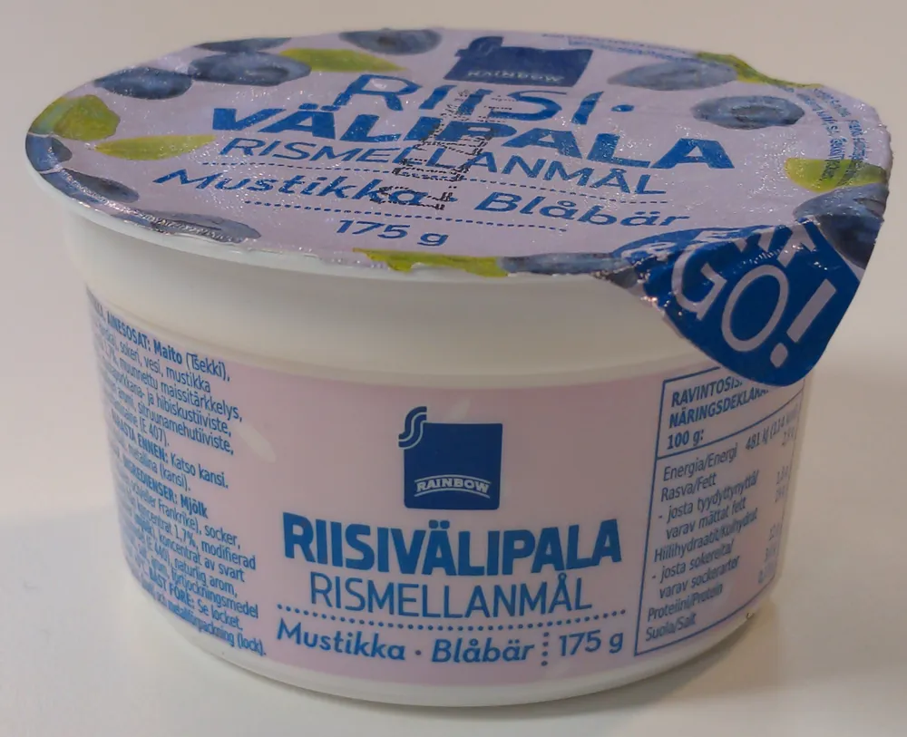 Riisivälipala mustikka