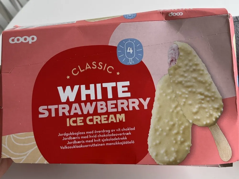Classic White Strawberry Ice Cream