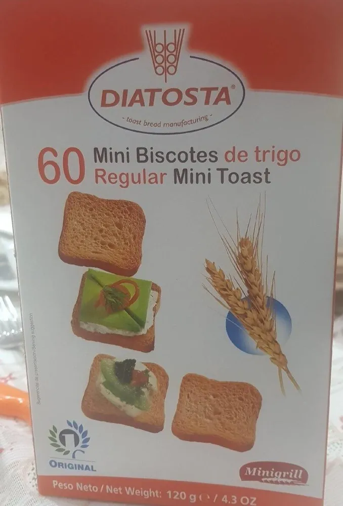 Mini biscote de trigo regular
