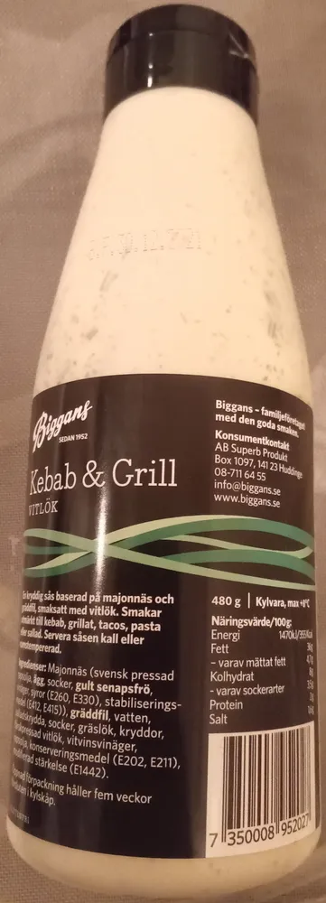 Biggans Kebab & Grill Vitlök