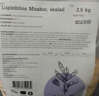 Lupinböna Mirabor, skalad