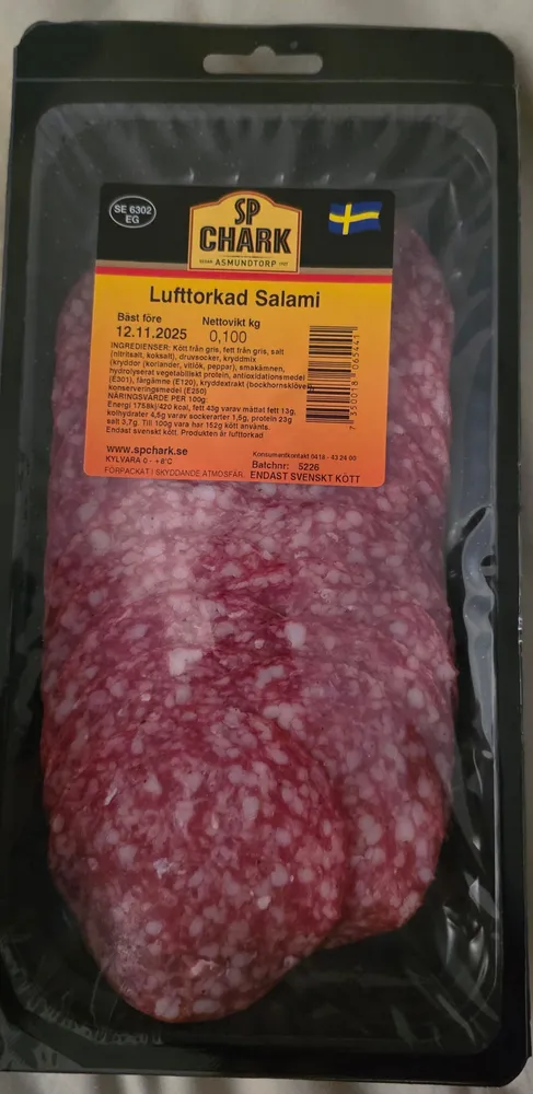 Lufttorkad salami