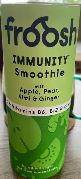 Froosh Immunity Smoothie with Apple, Pear, Kiwi & Ginger
