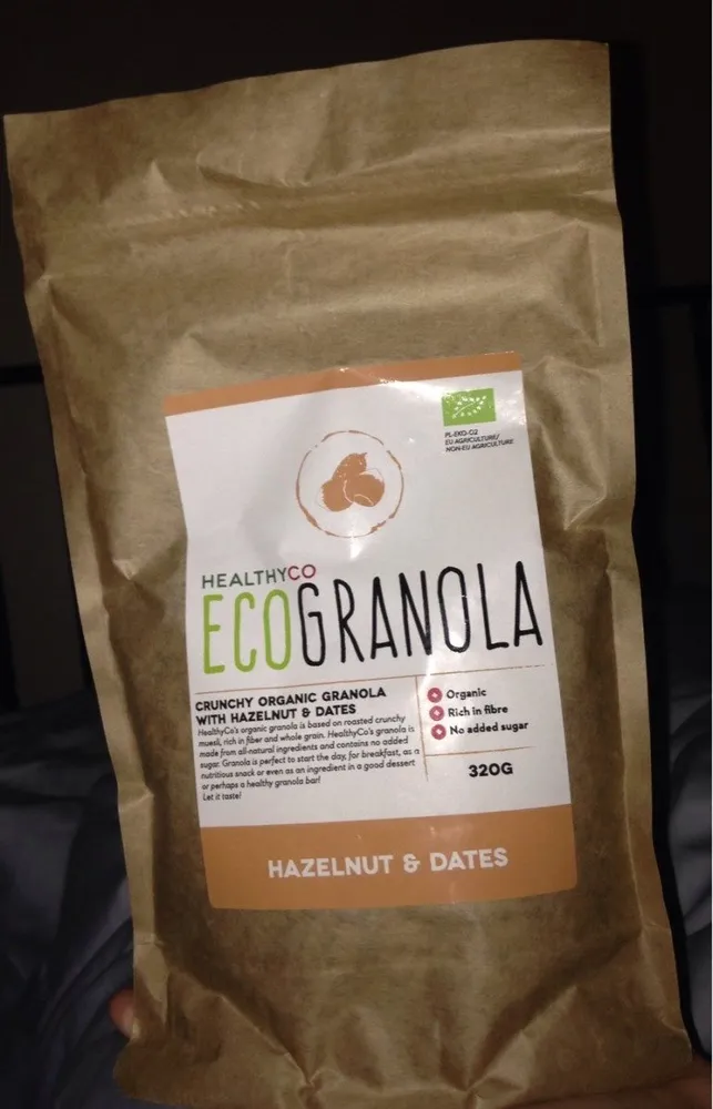 EcoGranola - Crunchy organic granola with hazelnut and dates