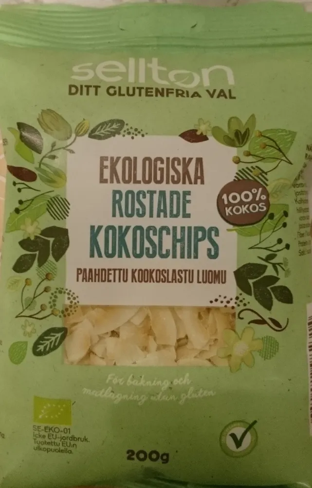 Ekologiska rostade kokoschips