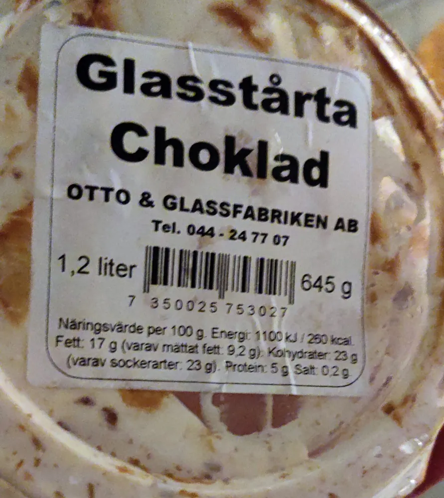 Glasstårta Choklad