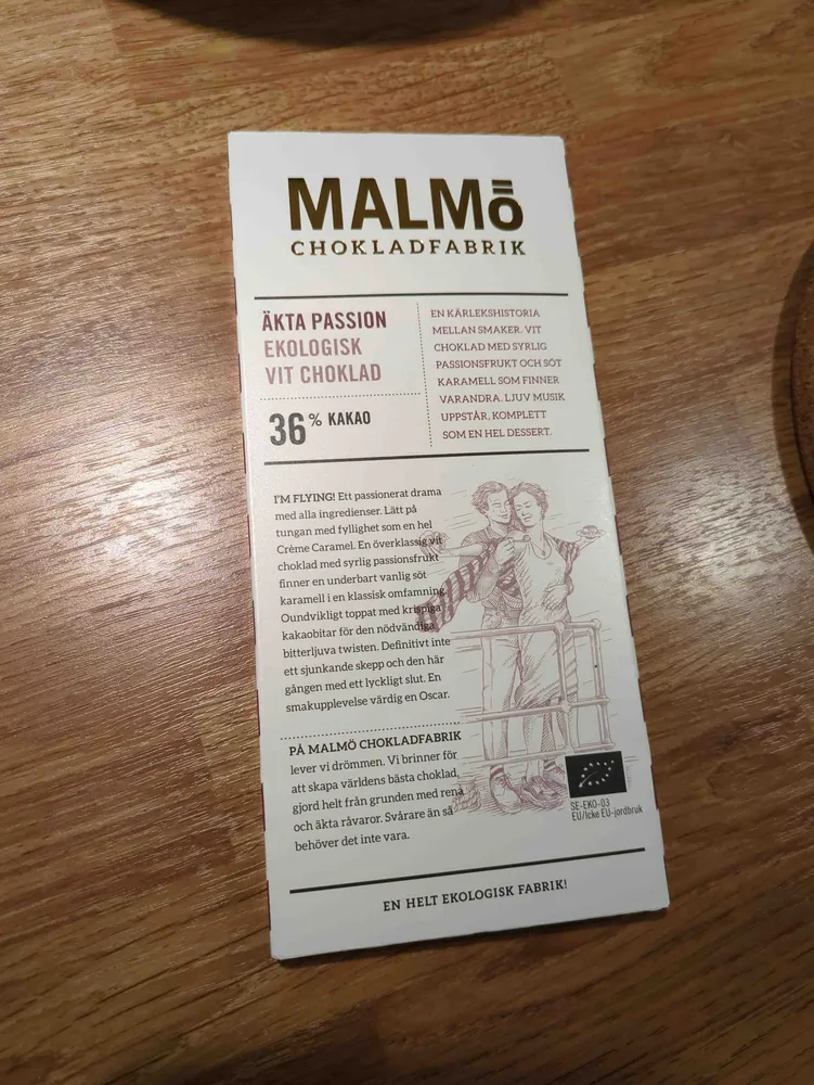 Äkta passion, Vit choklad