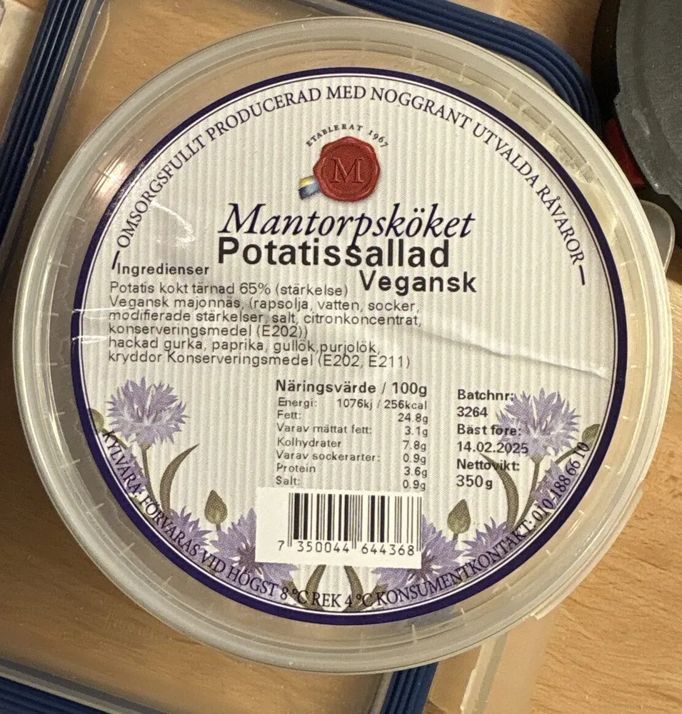 Potatissallad Vegansk