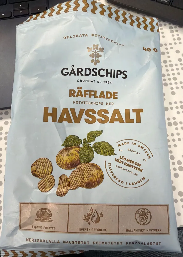 Havsalt potetgull