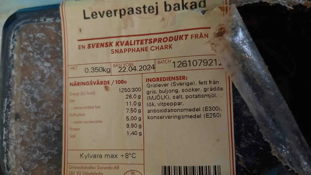 Leverpastej bakad