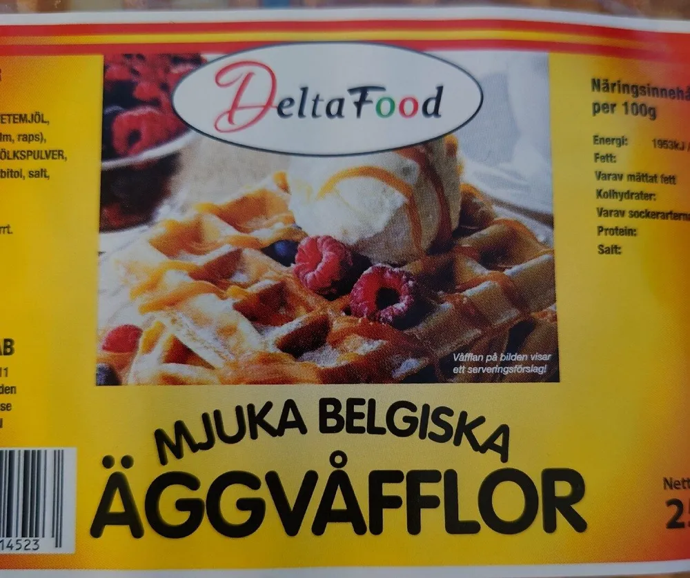 Mjuka Belgiska Äggvåfflor