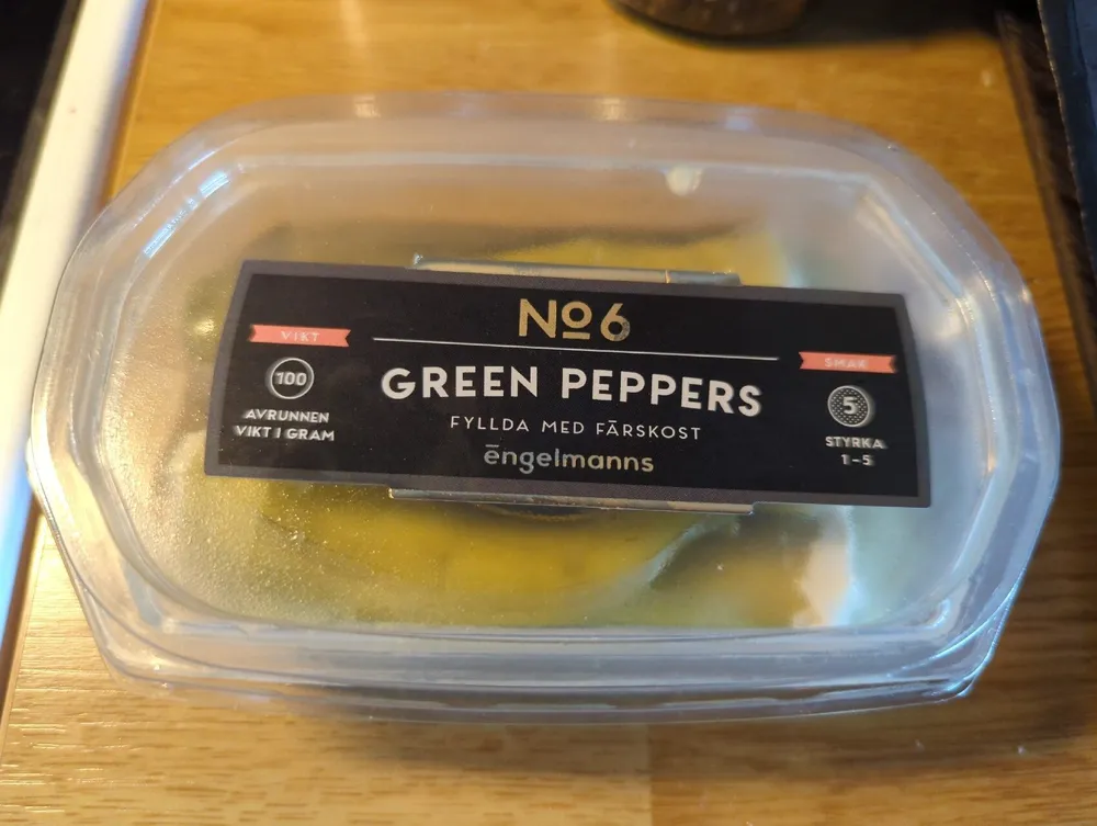 Green Peppers Fyllda Med Färskost