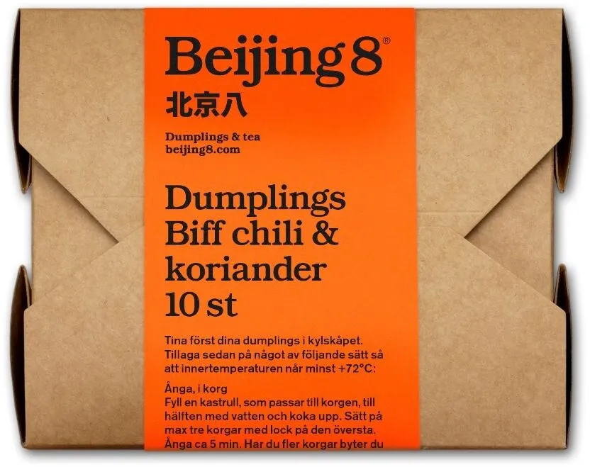 Beijing8 10 st. Dumpling Biff Chili & Koriander