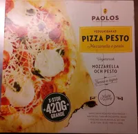 Paolos Vedugnsbakad Pizza Pesto Mozzarella e pesto