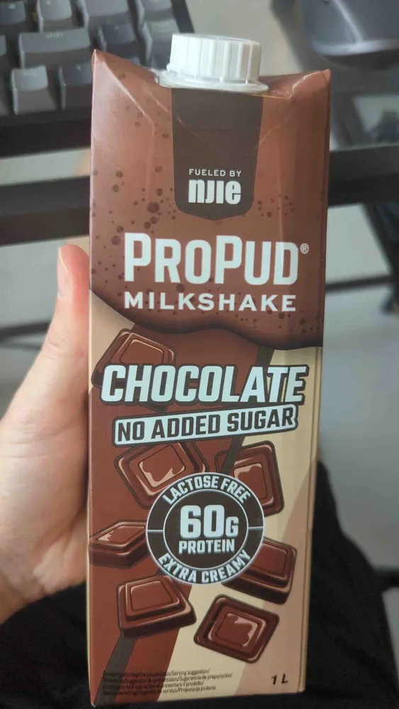 PROPUD MILKSHAKE CHOCOLATE NO ADDED SUGAR