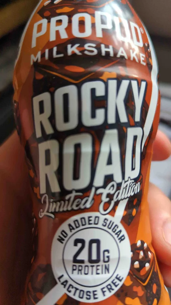 Protein, shake, rocky roads