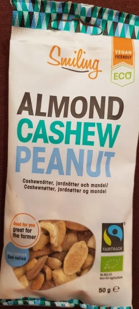 Almond cashew peanut