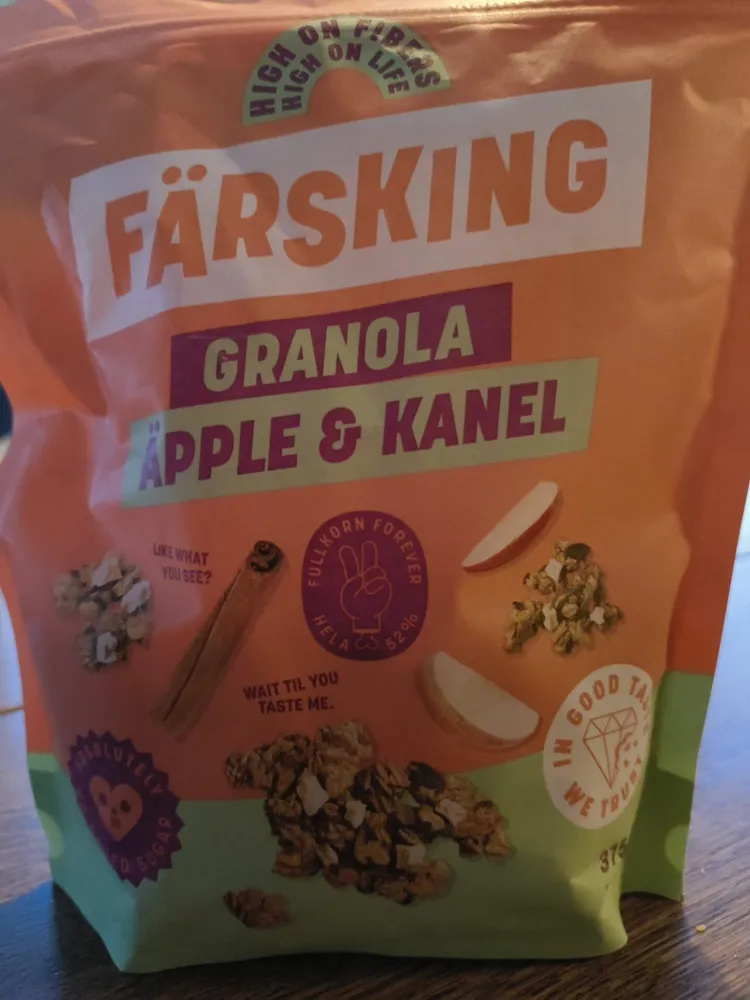Granola äpple kanel