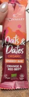 Oats & Dates Organic Energy Bar Orange & Red Beet