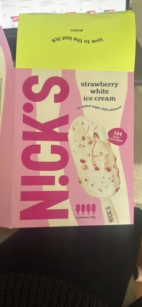 strawberry white ice cream