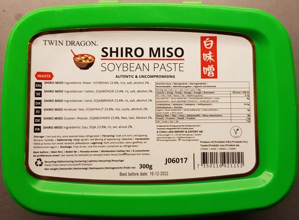 Shiro Miso Soybean Paste White