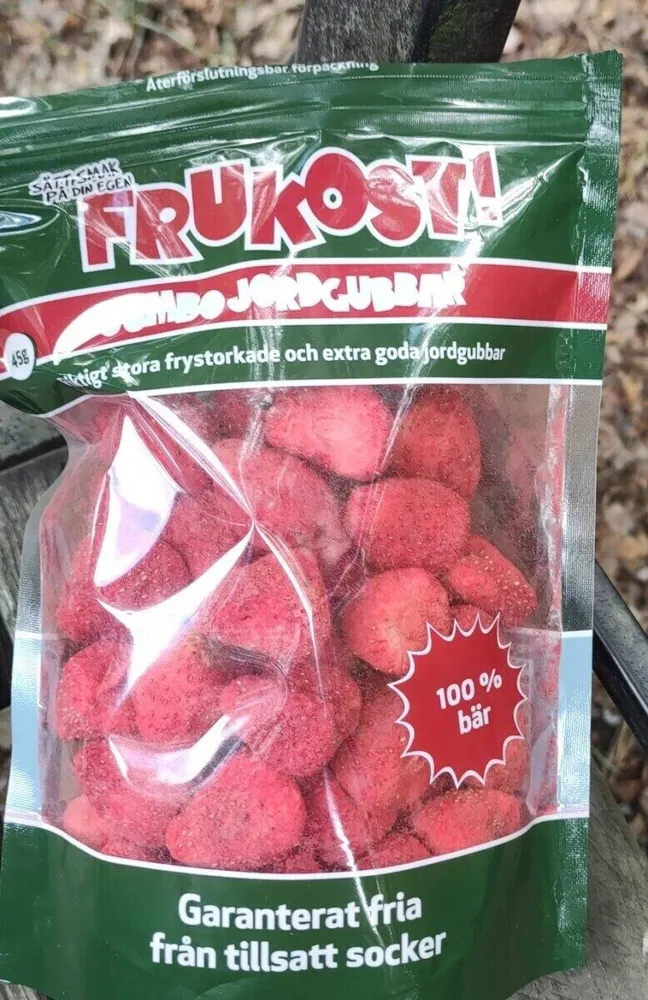 Frystorkade jordgubbar