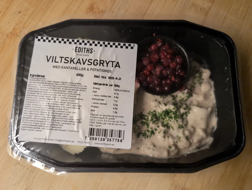Viltksavsgryta med kantareller & potatis