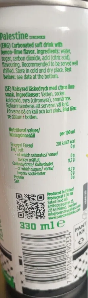 Lemon-lime carbonated soft drink