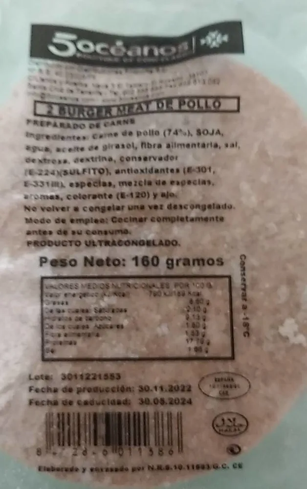 Burger meat de pollo
