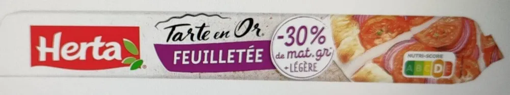 Pâte à tarte feuilletée -30% M.G