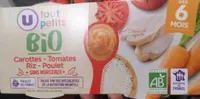 Petit pot bio Carottes-Tomates-Riz-Poulet sans morceaux