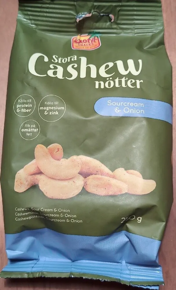 Stora Cashew nötter Sour cream & Onion