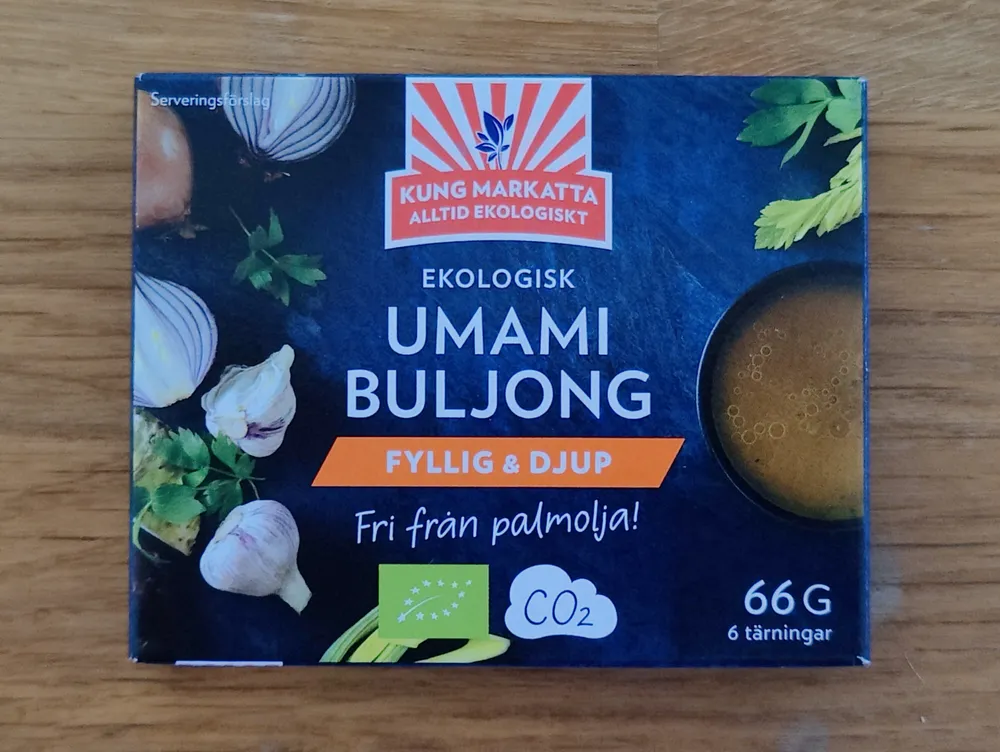Organic umami bouillon cubes