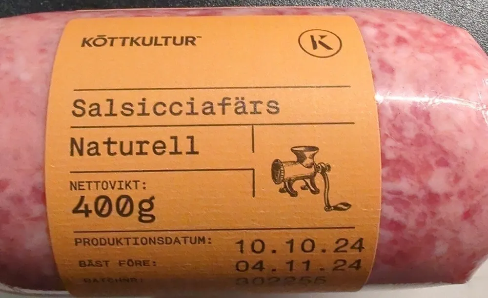 Salsicciafärs Naturell