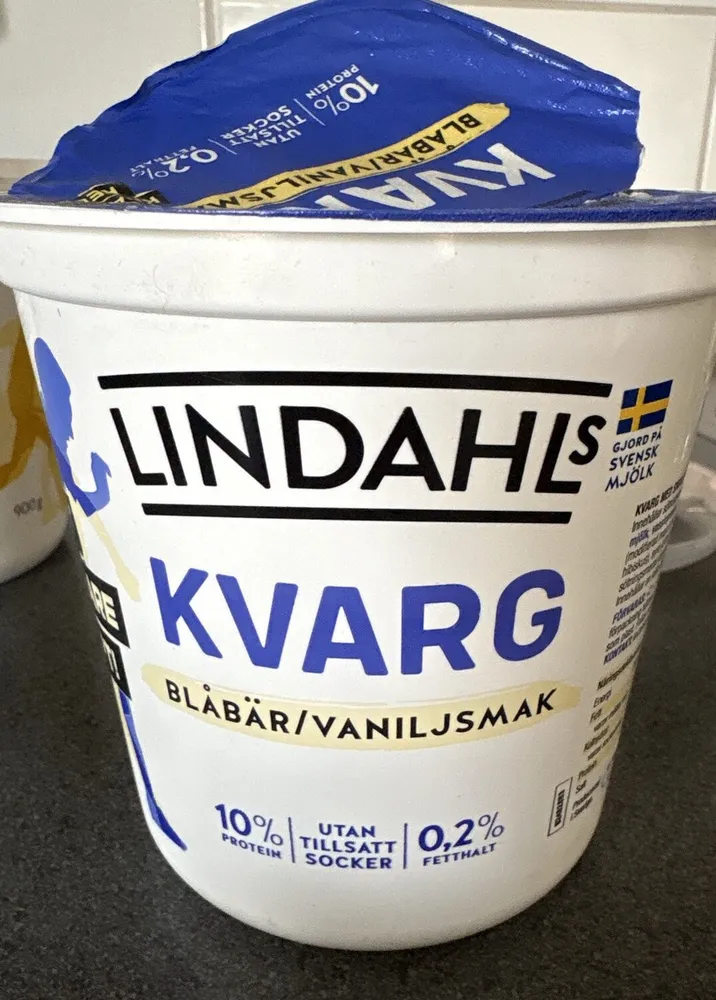 Lindahls Kvarg Blåbär Vanilj