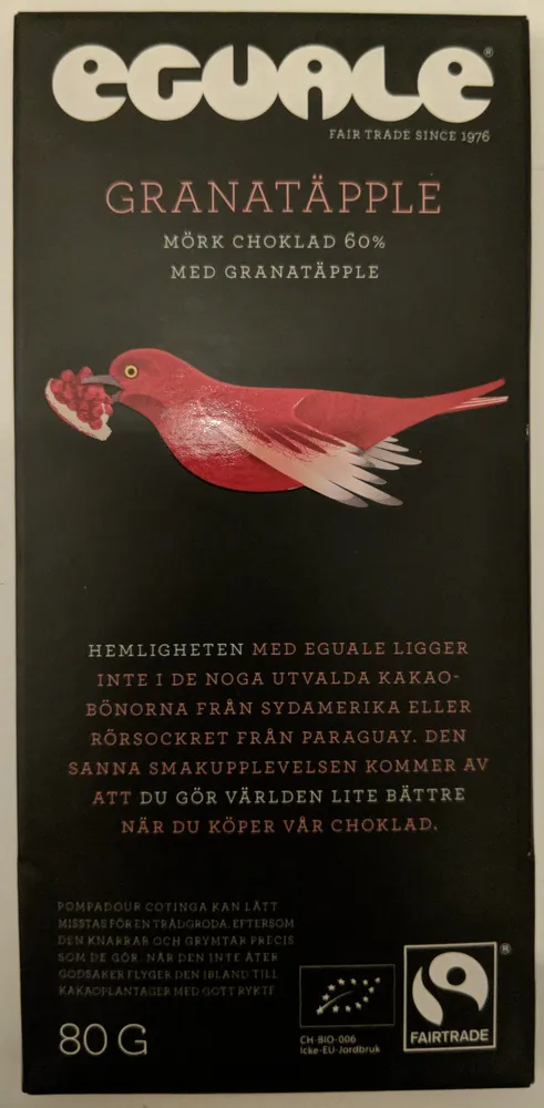 Granatäpple Mörk Choklad 60% Med Granatäpple