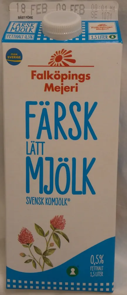 Färsk lättmjölk