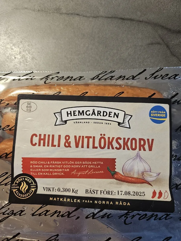 Chili & Vitlökskorv