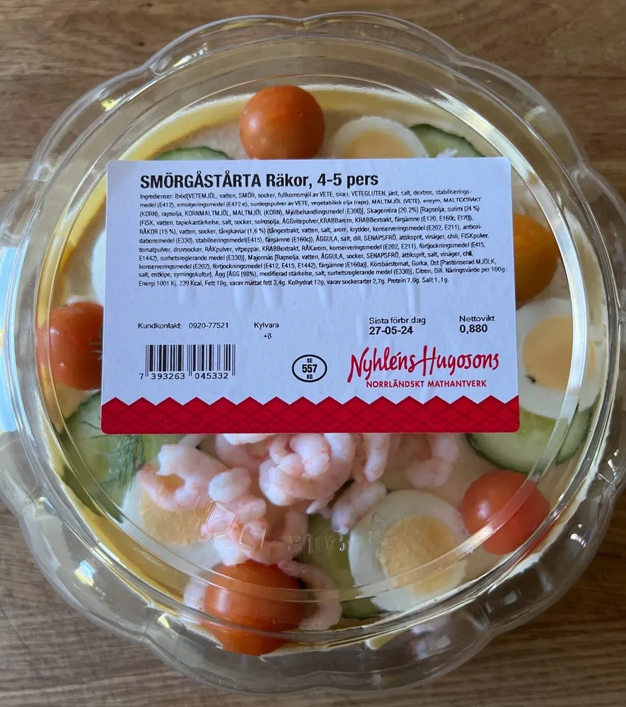 Smörgåstårta Räkor
