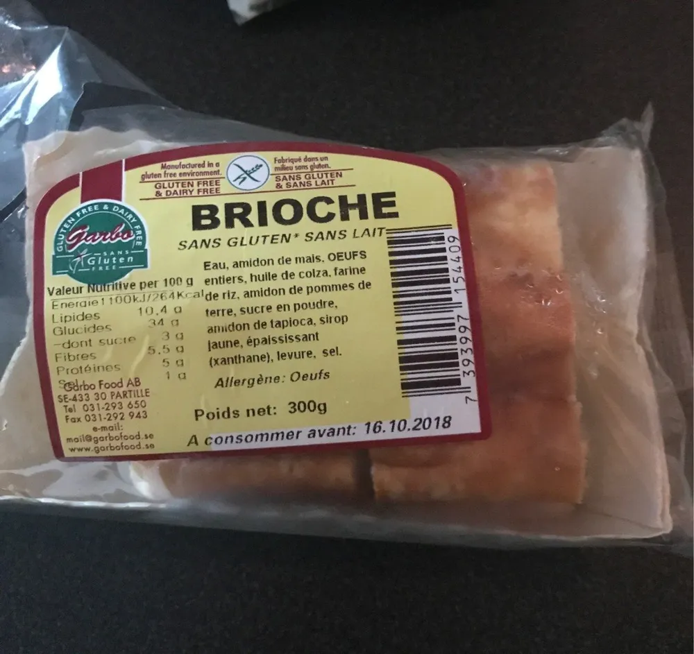 Brioche Sans Gluten, Sans Lait