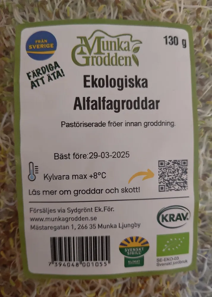 Ekologiska Alfalfagroddar