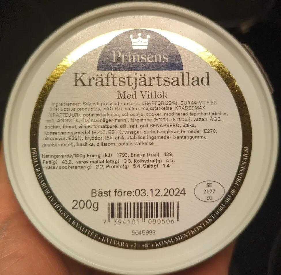 Kräftsallad Med Vitlök